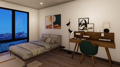 Floor plan for 2 beds, 1 bath, 851 sqft